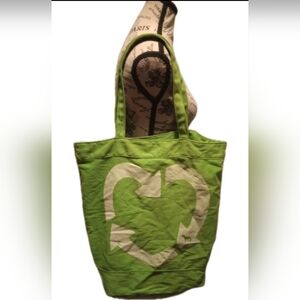 Vtg VS PINK Organic Cotton Recycle Heart Tote